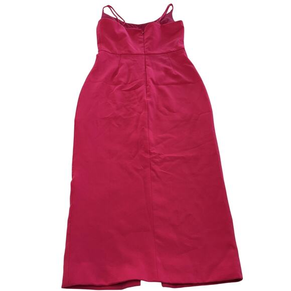 Christian Siriano Dress Womens 2 Pink Sleeveless Midi Formal Slit Evening Gown - Picture 2 of 10